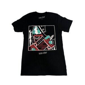 Wallows Queen Tessie Size S Tee Graphic T-Shirt Black Playing Card Dog Unisex